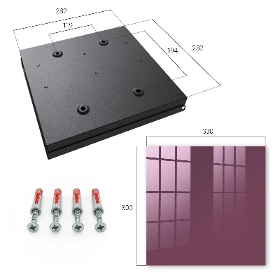 Wall mounted key box Burgundy color