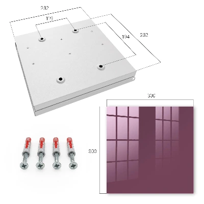Wall mounted key box Burgundy color