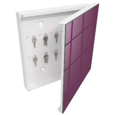 Wall mounted key box Burgundy color