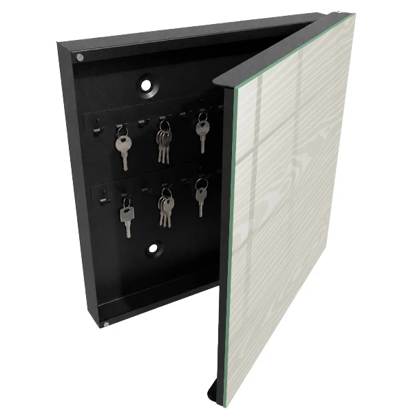 Wall mounted key box Wood slats