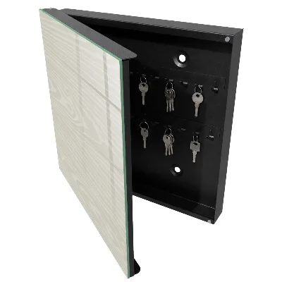 Wall mounted key box Wood slats