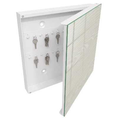 Wall mounted key box Wood slats