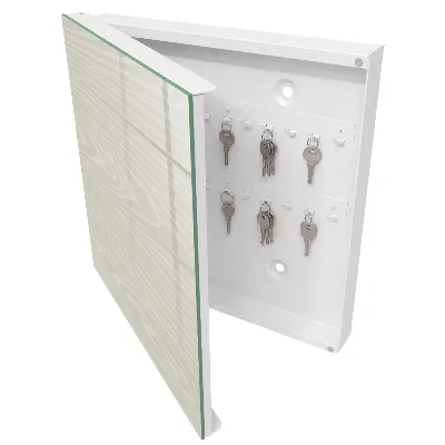 Wall mounted key box Wood slats