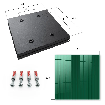 Key box for wall Green stripes