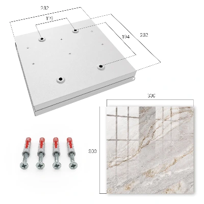 Wall mounted key box Grey marble