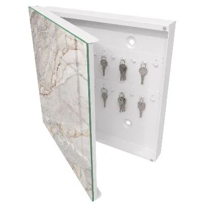 Wall mounted key box Grey marble