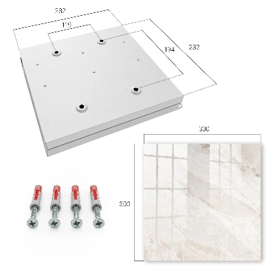 Key cabinet Neutral marble