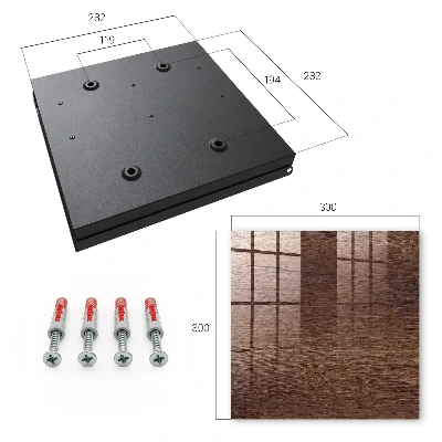 Wall mounted key box Brown wood