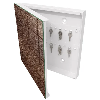 Wall mounted key box Brown wood