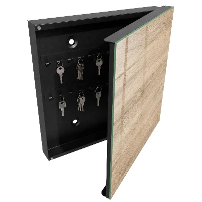Wall mounted key box Wood texture