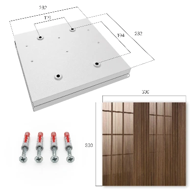 Key box for wall Wooden planks