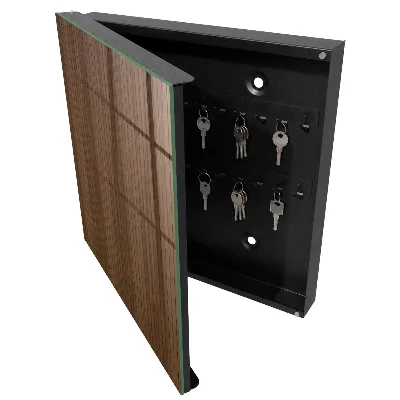 Key box for wall Wooden planks