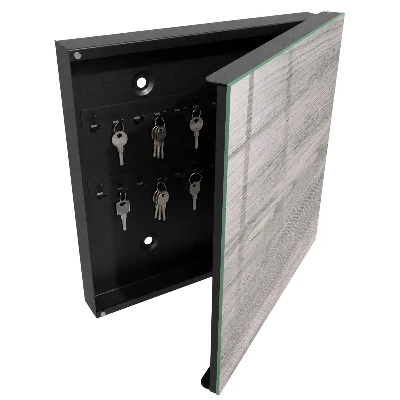 Key box for wall Grey wood