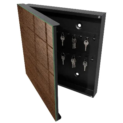 Wall mounted key box Wood texture