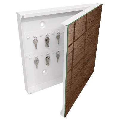 Wall mounted key box Wood texture