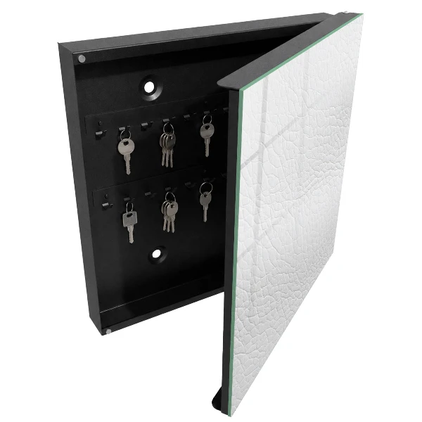 Key box for wall Light leather texture