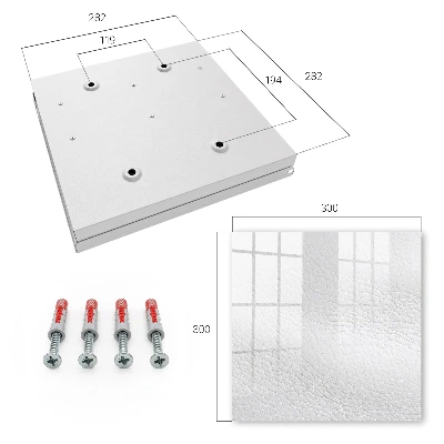 Key box for wall Light leather texture