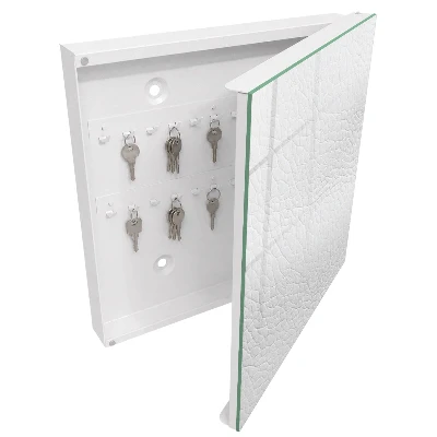 Key box for wall Light leather texture