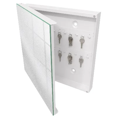 Key box for wall Light leather texture