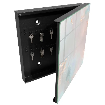 Wall mounted key box Pastel abstraction