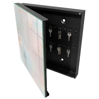 Wall mounted key box Pastel abstraction