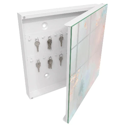 Wall mounted key box Pastel abstraction