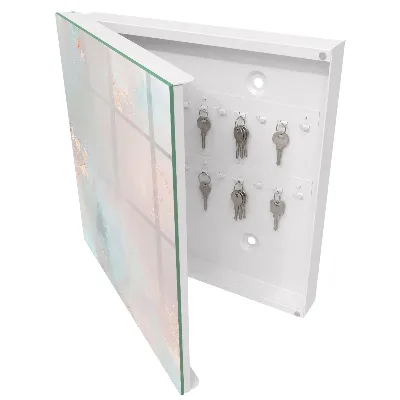 Wall mounted key box Pastel abstraction