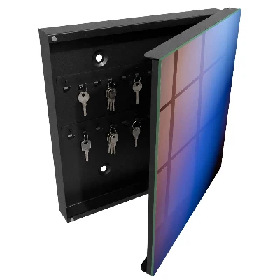 Wall mounted key box Colorful abstraction