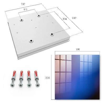 Wall mounted key box Colorful abstraction