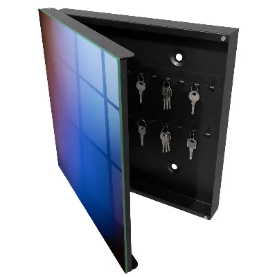Wall mounted key box Colorful abstraction