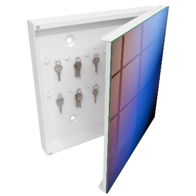 Wall mounted key box Colorful abstraction