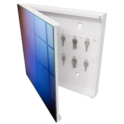 Wall mounted key box Colorful abstraction
