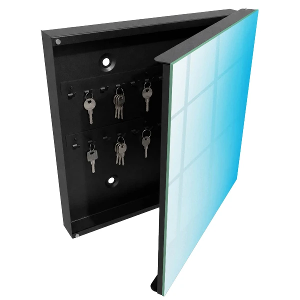 Wall mounted key box Blue gradient