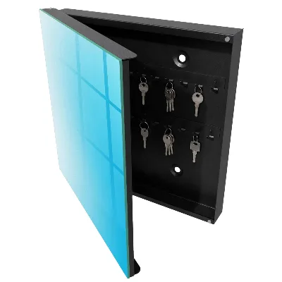 Wall mounted key box Blue gradient