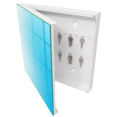 Wall mounted key box Blue gradient