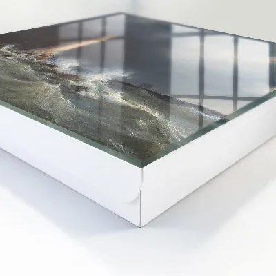 Wall mounted key box Stormy sea