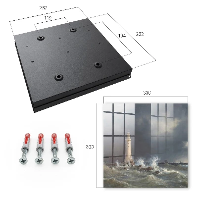 Wall mounted key box Stormy sea