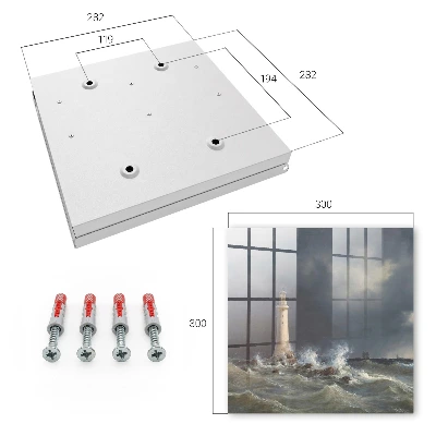 Wall mounted key box Stormy sea