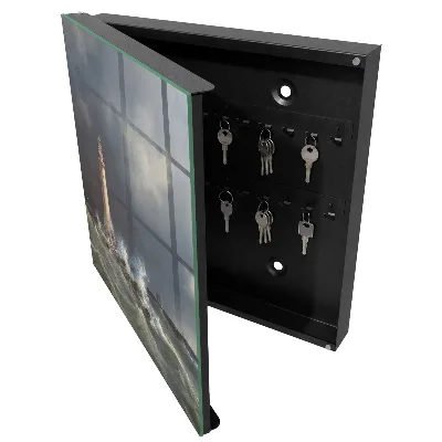 Wall mounted key box Stormy sea