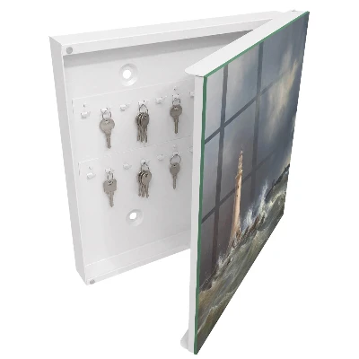 Wall mounted key box Stormy sea