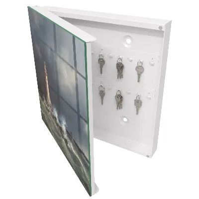 Wall mounted key box Stormy sea