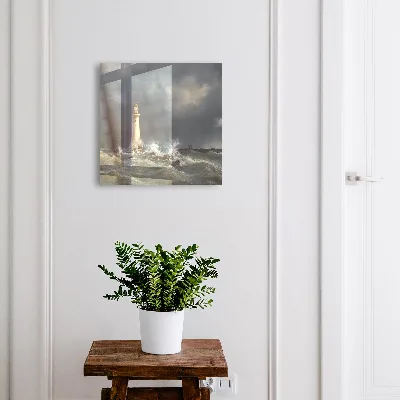 Wall mounted key box Stormy sea