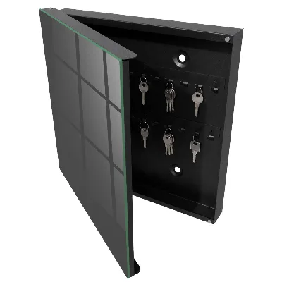 Wall mounted key box in dark grey