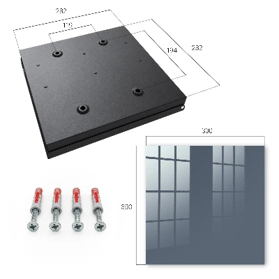 Key box for wall Cool grey