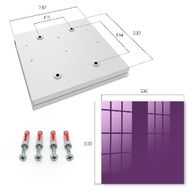 Wall mounted key box Vibrant purple