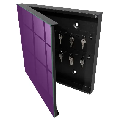 Wall mounted key box Vibrant purple