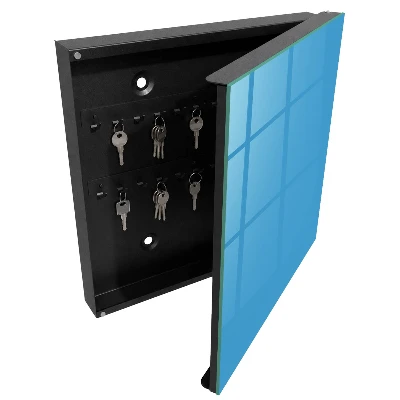 Wall mounted key box Water blue