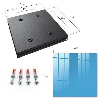Wall mounted key box in water blue