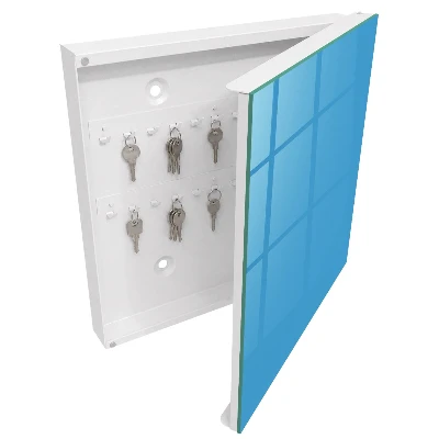 Wall mounted key box Water blue
