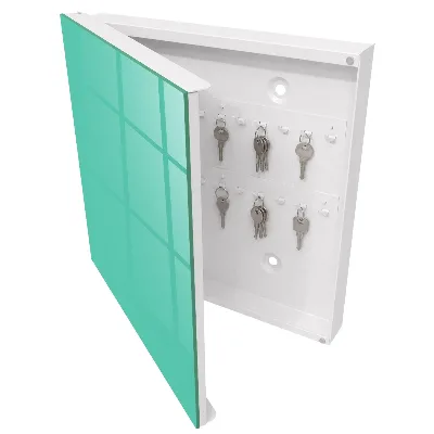 Wall mounted key box Vibrant mint